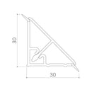 Alzatina triangolare in pvc rivestita in carta colore ciliegio 4 metri
