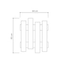 Appendiabiti a muro Wave bianco 8 ganci