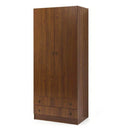 Armadio 180x60x90 2 ante 2 cassetti noce antico