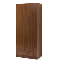 Armadio 180x60x90 2 ante 2 cassetti noce antico