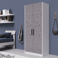 Armadio 210 cm due ante cemento