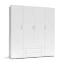 Armadio 4 ante 2 cassetti Seba 4 colore bianco