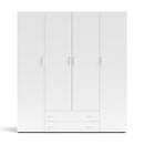 Armadio 4 ante 2 cassetti Seba 4 colore bianco
