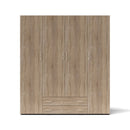 Armadio 4 ante 2 cassetti Seba 4 colore rovere sonoma
