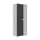 Armadio 90x52x223h 2 ante bianco consumato antracite