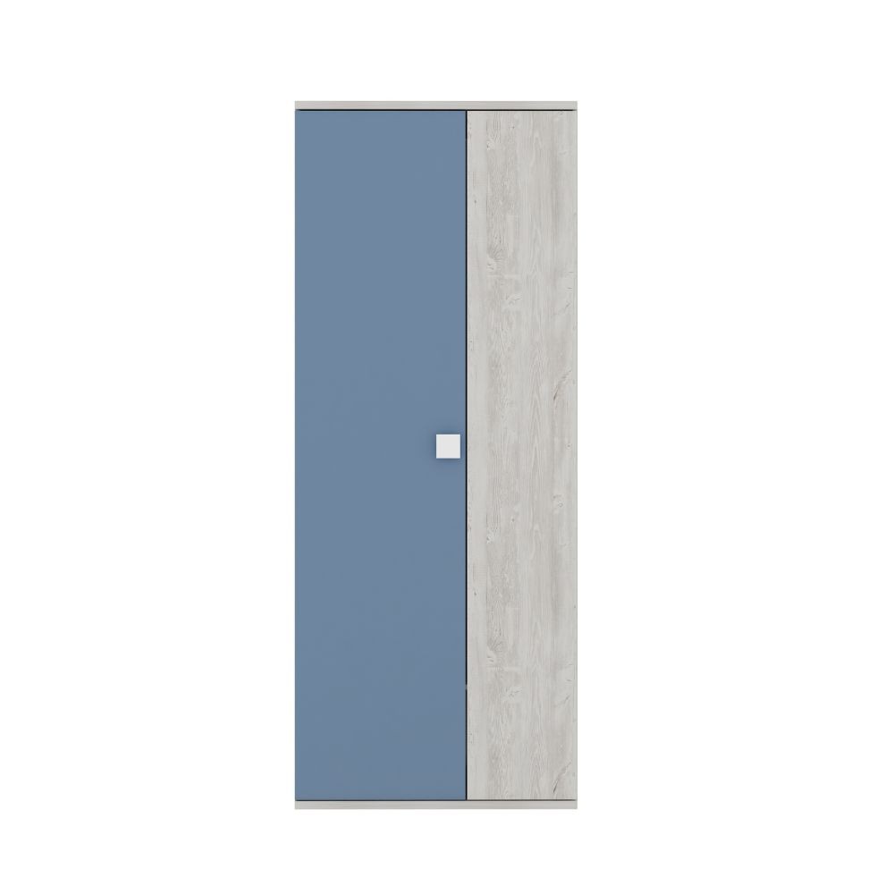 Armadio 90x52x223h 2 ante bianco consumato celeste