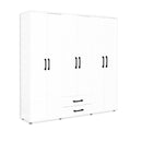 Armadio GRD4262023 bianco 6 ante e 2 cassetti