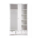 Armadio Landwood18 bianco tre ante e tre cassetti