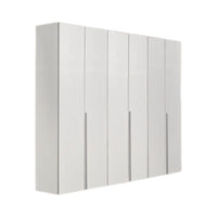 Armadio Urano 6 ante battenti bianco larice con maniglia alluminio