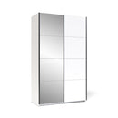 Armadio Zegna 120 2 ante scorrevoli con specchio colore bianco