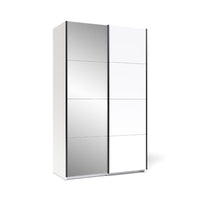 Armadio Zegna 120 2 ante scorrevoli con specchio colore bianco