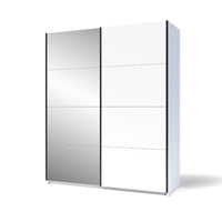 Armadio Zegna 170 2 ante scorrevoli con specchio in bianco