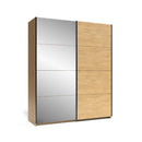 Armadio Zegna 170 2 ante scorrevoli con specchio in rovere