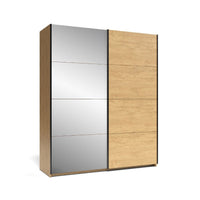 Armadio Zegna 170 2 ante scorrevoli con specchio in rovere