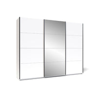Armadio Zegna 255 3 ante scorrevoli con specchio colore bianco