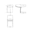 Bancale 46 pezzi Sedia Salim polipropilene bianco schienale disegno geometrico in fibretta