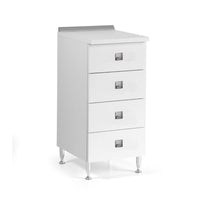 Base cassettiera 40 cm. con 4 cassetti colore bianco