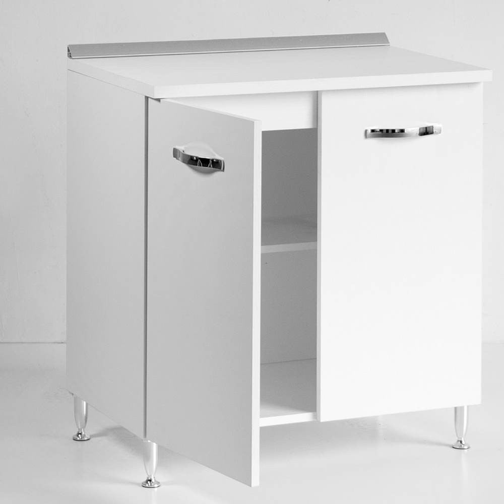 Base cucina 80x50x85H due ante bianco frassinato