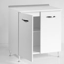 Base cucina 80x50x85H due ante bianco frassinato