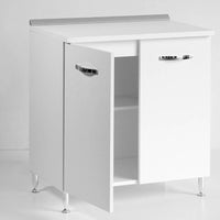 Base cucina 80x50x85H due ante bianco frassinato