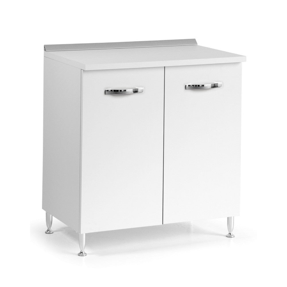 Base cucina 80x50x85H due ante bianco frassinato