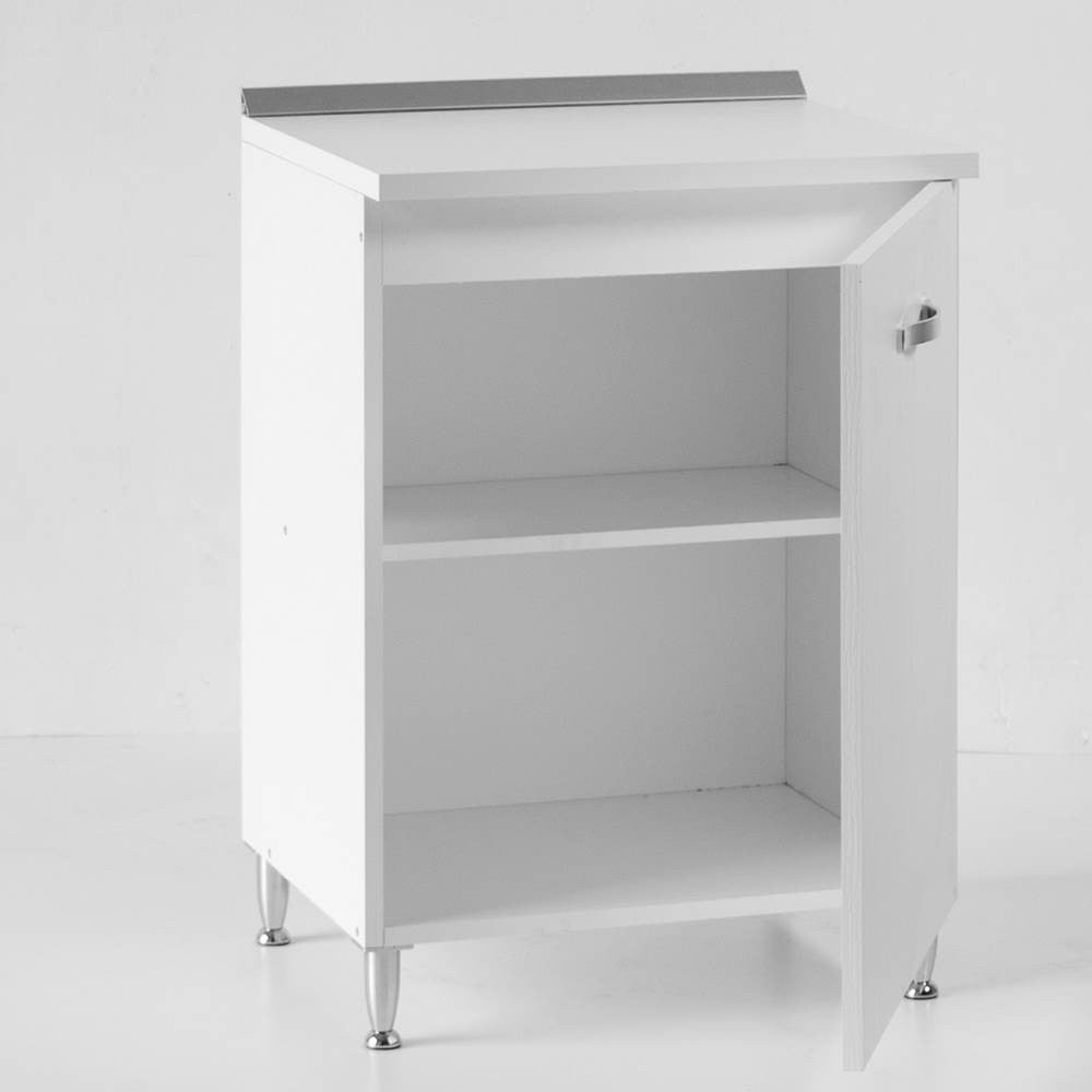 Base cucina con anta 60x50x85H bianco frassinato