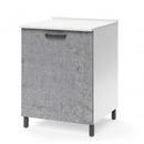Base cucina con anta 60x50x85H cemento