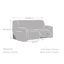 Copridivano Jaz recliner 2 posti grigio 150-200