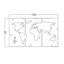 Cornice decorativa mondo nero 125x73 cm MT1924241