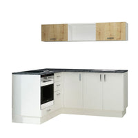 Cucina angolare Cassino bianca 180x160 reversibile