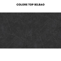 Cucina Iris Lusso 360 cm bianco opaco grigio antracite con elettrodomestici reversibile