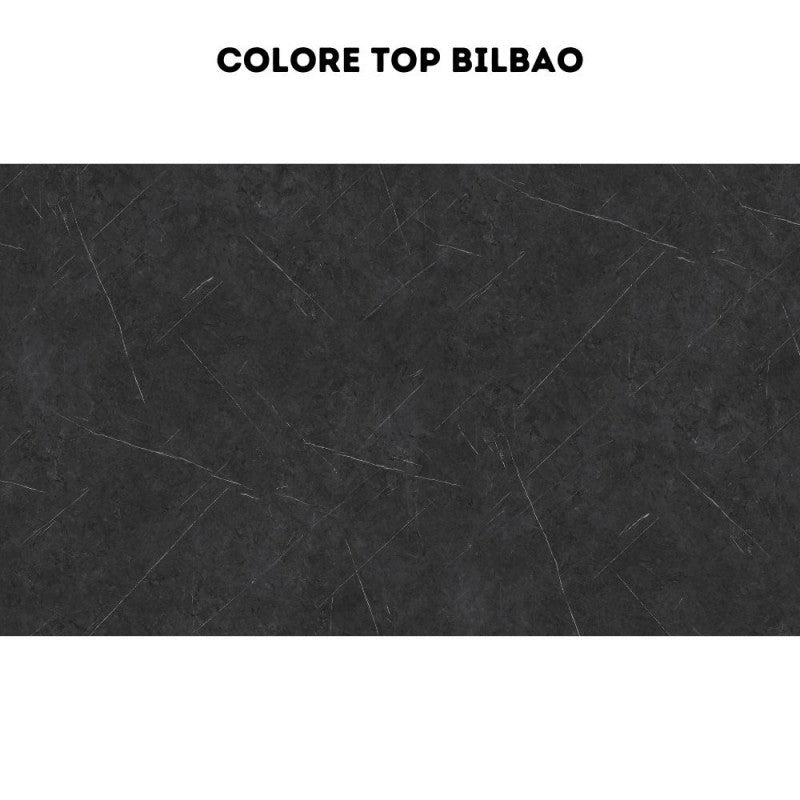 Cucina Iris Lusso 360 cm bianco opaco tortora con elettrodomestici reversibile