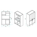 Cucina monoblocco Fold Evolution struttura e ante a libro antracite