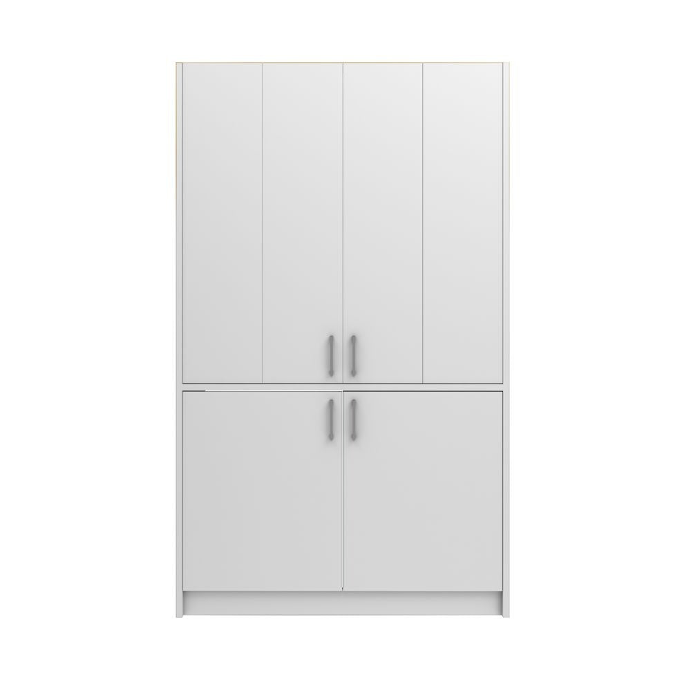 Cucina monoblocco Fold Evolution struttura e ante a libro bianco