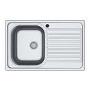 Cucina Taurus 195 cm. elettrodomestici inclusi colore bianco con maniglie in metallo nero