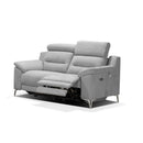 Divani Egeo 2 posti con 2 recliner elettrici in tessuto Munich 38 grigio