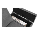 Divano angolare destro Dina con bracciolo apribile contenitore colore beige