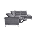 Divano angolare destro New York grigio seduta reclinabile