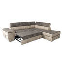 Divano angolare Gisella Mozart con pouff contenitore destro 285x238 mozart 7 beige e mozart 5 brown