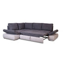 Divano angolare Siena con letto estraibile taupe 267x200x90