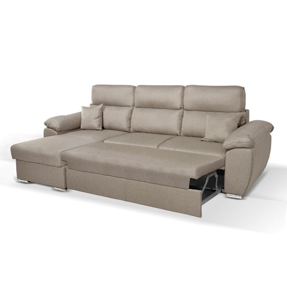 Divano Como II con penisola contenitore grigio rabbit Twist03
