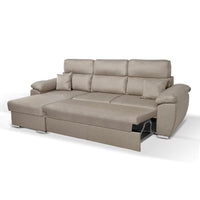 Divano Como II con penisola contenitore grigio rabbit Twist03