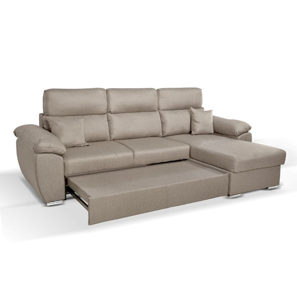 Divano Como II con penisola contenitore grigio rabbit Twist03