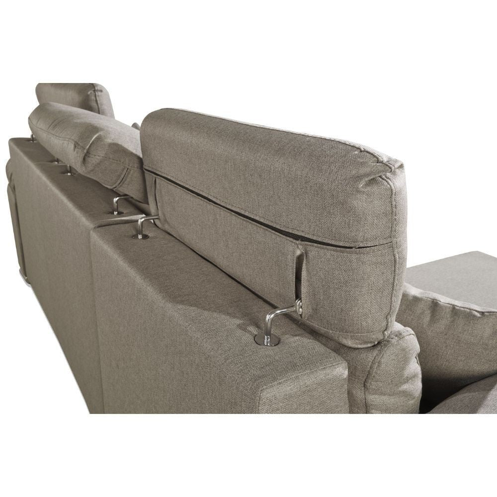 Divano Como II con penisola contenitore grigio rabbit Twist03