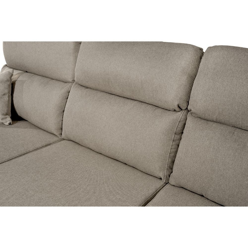 Divano Como II con penisola contenitore grigio rabbit Twist03