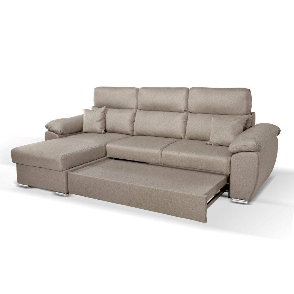 Divano Como II con penisola contenitore grigio rabbit Twist03