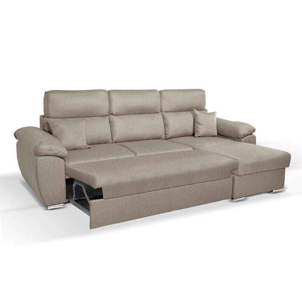 Divano Como II con penisola contenitore grigio rabbit Twist03