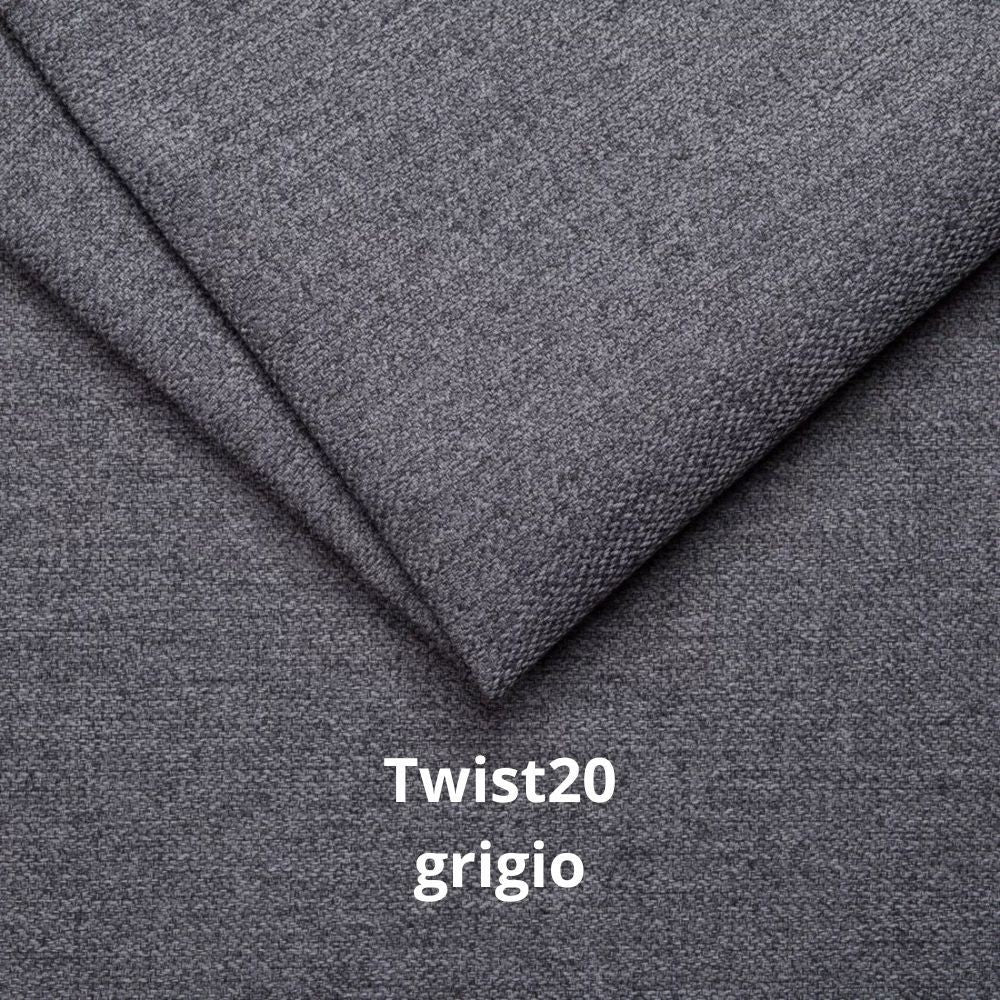 Divano Como II con penisola contenitore grigio Twist20