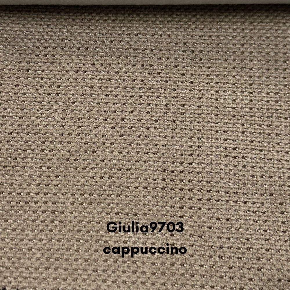 Divano Como II con penisola contenitore in tessuto giulia9703 cappuccino
