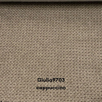 Divano Como II con penisola contenitore in tessuto giulia9703 cappuccino